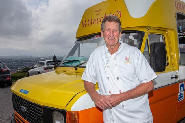 Pictured: Graham Penrose with his ice cream van at Portsdown Hill, Portsmouth 
Picture: Habibur Rahman
