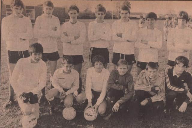HAVANT SCHOOLS UNDER-14S: Back (from left): Mark Talley, Lee Wilson, Simon Hunter, Adrian Pennington, Gary Liddell, Paul Rogers, Jason Bowles. Front: Barry Newing, Steven Adkins, Iain Lothian, Michael Everest, Howard Beckett, Steven Turner
