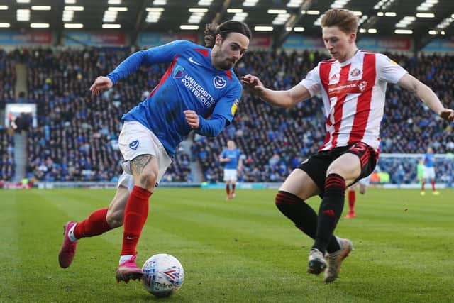 Pompey's Ryan Williams in action against Sunderland. Picture: Joe Pepler
