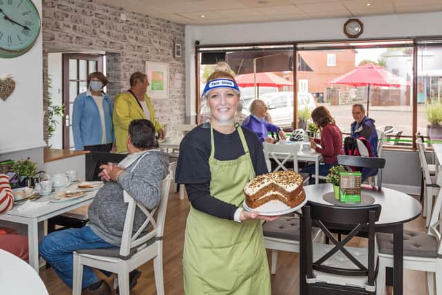 Emily Bateman, one of the partners of the Three Beans & A Tea Leaf coffee shop on Hayling Island. Picture: Mike Cooter (170521)