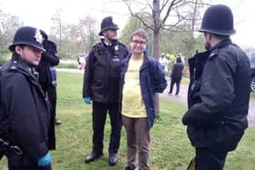 Elliott Lee is arrested during an anti-monarchy protest at the Coronation. He was later released without charge