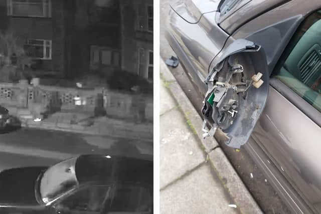 CCTV showing the vandalism taking place