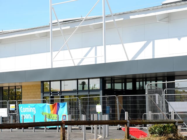 Aldi signage The Pompey Centre retail park in Portsmouth. 

Picture: Sarah Standing