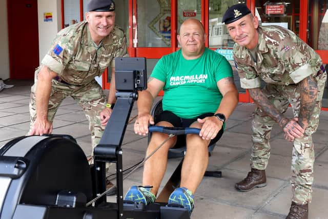 Lance Corporal Simon Howell, centre, with Military Provost Guard Service Colleagues Sergeant Paul Porter and Staff Sergeant Andy Gerstel.