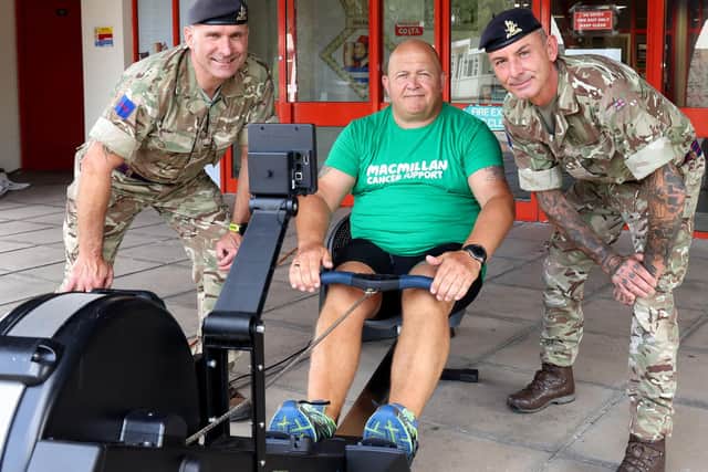 Lance Corporal Simon Howell, centre, with Military Provost Guard Service Colleagues Sergeant Paul Porter and Staff Sergeant Andy Gerstel.