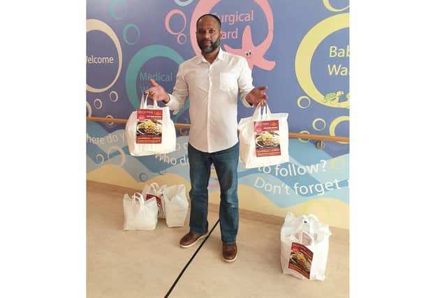 New Taj Mahal Indian takeaway in Buckland donated Iftar meals to Portsmouth hospitals as part of their charitable giving for Ramadan and to give thanks to key workers. Pictured: Restaurant owner Salim Miah