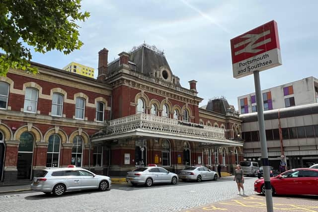 Portsmouth and Southsea train station was among those across the city closed by the strike action.