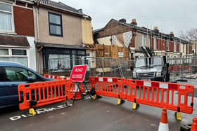 A partial road closure remains in place in Langford Road due to ongoing safety concerns after a house collapsed in December.