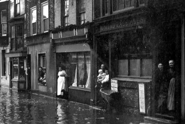 Broad Street, Old Portsmouth flooding. Undated