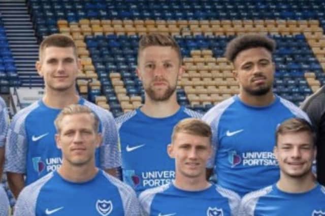 Pompey's team photo has caused quite the comical stir at Fratton Park.