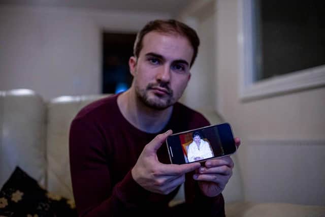 In 2018, Sydney realised he needed help for depression and got help from Talking ChangePictured: Sydney Wicks with a picture of his late mother, Tracey Wicks at his home in Portsea Island on 4 December 2020.Picture: Habibur Rahman