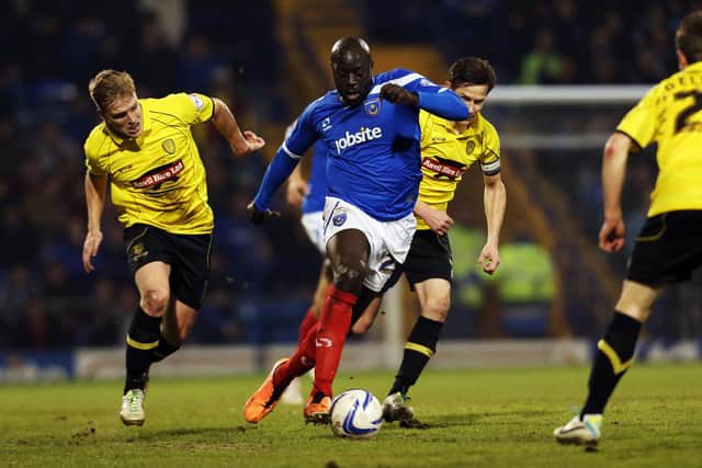 Patrick Agyemang made 69 appearances, scoring eight times, during his two years at Fratton Park. Picture: Joe Pepler