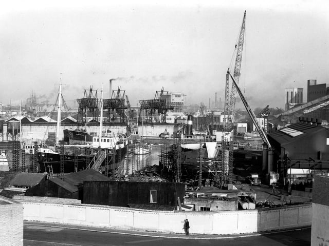 Vosper's Broad Street yard in 1951. Picture: Courtesy of Mark Barrett