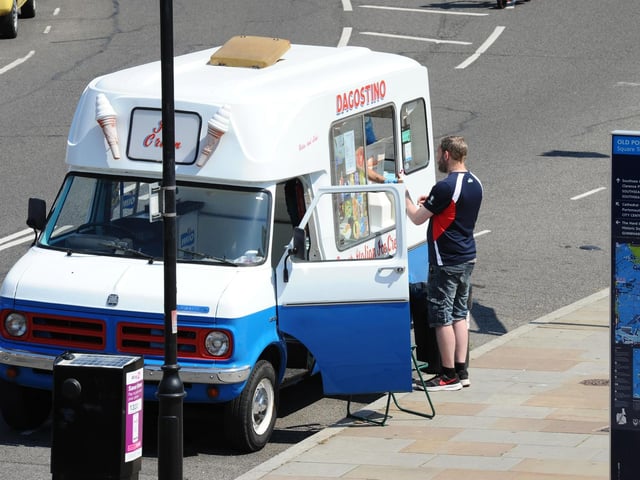 Ice-cream vans were busy throughout the day