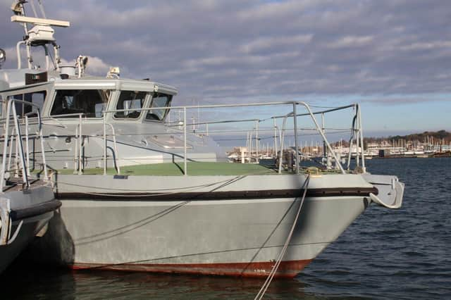 The former HMS Sabre, which was decommissioned in 2022, is now being disposed of by Ramco and is on sale for £134,995
Picture: Ramco