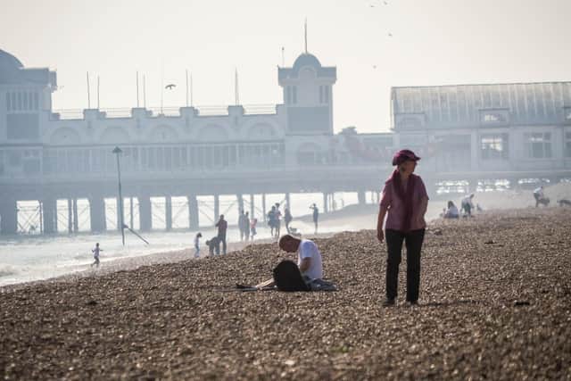 Lockdown scenes on Southsea beach in early April 
Picture: Habibur Rahman