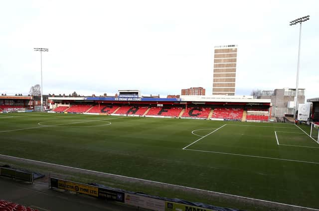 CREWE, ENGLAND - JANUARY 05: A general view of the stadium prior to the FA Cup Third Round match between Crewe Alexandra and Barnsley at Gresty Road on January 05, 2020 in Crewe, England. (Photo by Lewis Storey/Getty Images)