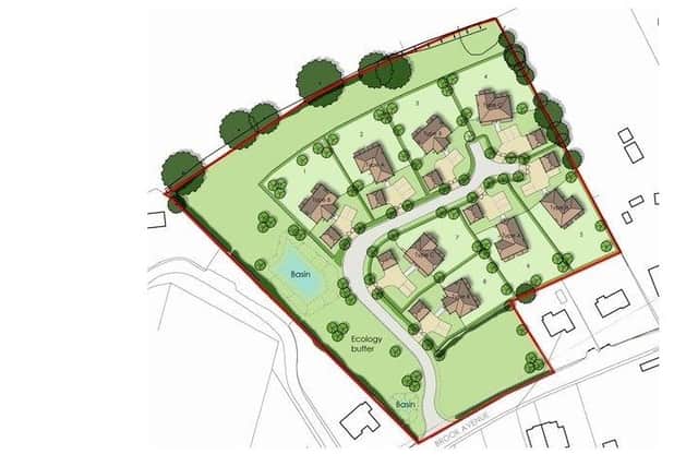 The plans for eight homes on the former Egmont Nurseries site in Warsash