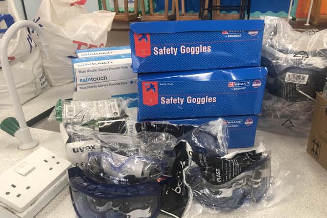 Bay House and Brune Park schools have donated 200 pairs of goggles to help protect NHS staff in their fight against coronavirus.