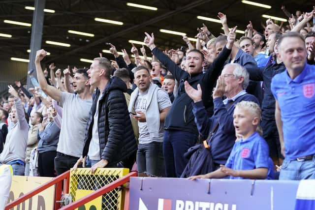 Pompey fans making themselves heard at Charlton