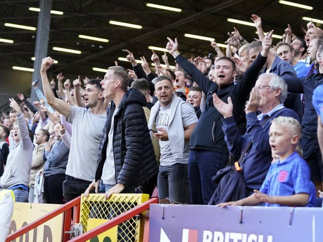 Pompey fans making themselves heard at Charlton