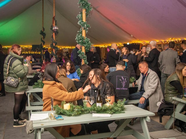 Launch night of Queens Hotel Winter Lodge 2023  in Southsea on Friday 24th of Novermber 2023Pictured: People having fun at the lodgePicture: Habibur Rahman