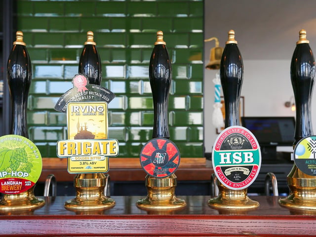 Local real ales at the newly renovated Sir Loin of Beef, Highland Road, Southsea.
Picture: Chris Moorhouse