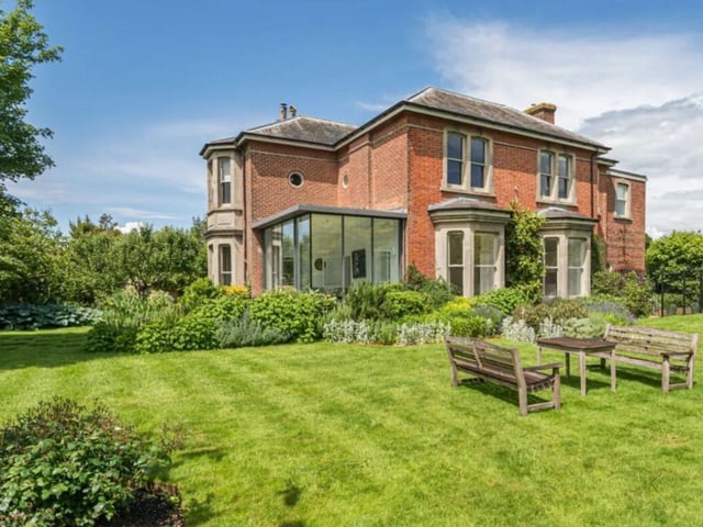 The listing says: "Blythe House is a stunning detached character property, this grand residence sits beautifully on substantial grounds, capturing the essence of luxury living."