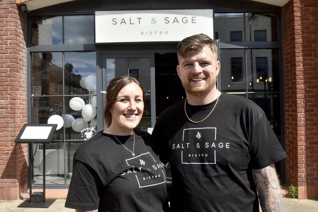 Jemma and Luke Wainwright from Warsash, officially opened Salt & Sage Bistro in West Street, Fareham, on Monday, May 5, 2025. Picture: Sarah Standing (060525-2924)