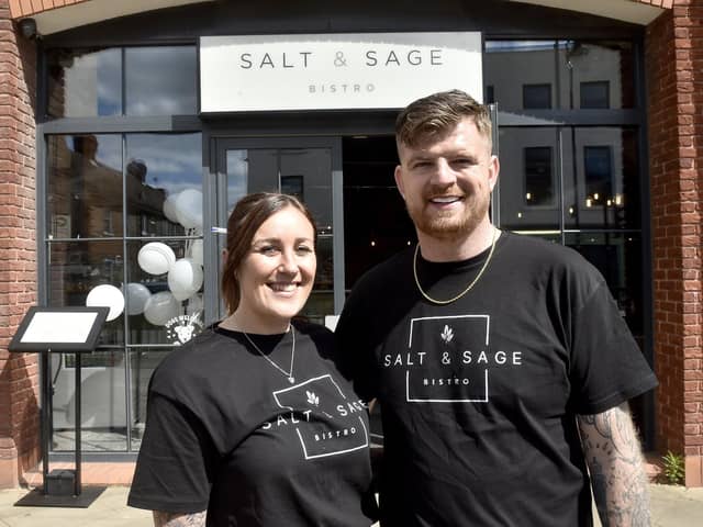 Jemma and Luke Wainwright from Warsash, officially opened Salt & Sage Bistro in West Street, Fareham, on Monday, May 5, 2025.   Picture: Sarah Standing (060525-2924)