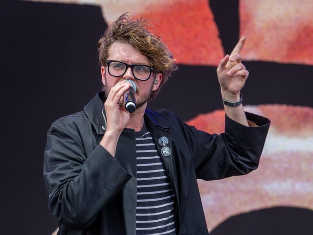 Yard Act put on an energetic performance this Sunday at Victorious Festival on the Common Stage.Photos by Alex Shute