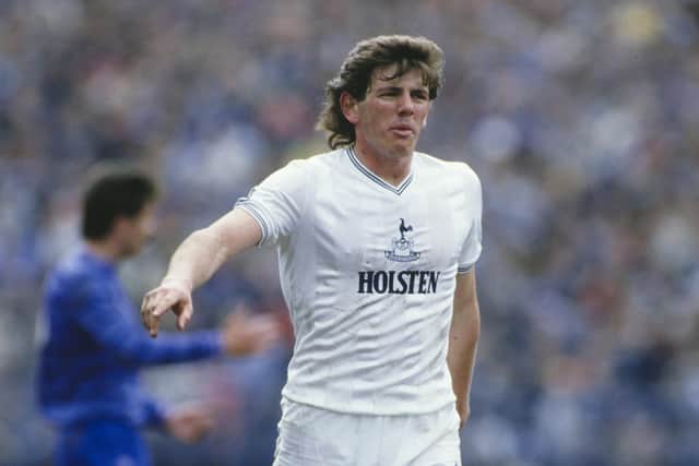 David Leworthy, pictured against Chelsea in April 1985, made 12 appearances and scored four goals during 18 months at Spurs. Picture: Allsport/Getty Images/Hulton Archive