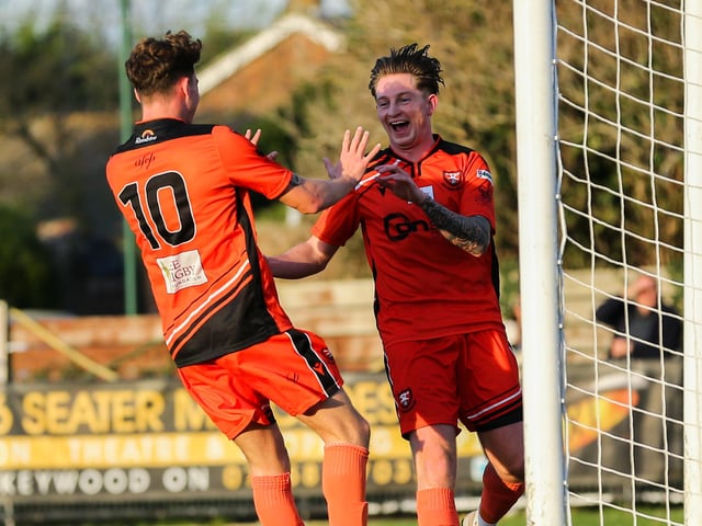 Marley Ridge, right, has just opened the scoring. Picture by Nathan Lipsham