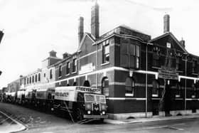 Sent in by R.M.Wall of Milford Court, Landport we see the building of Reeves & Co Wholesale Grocers. The building stood in Greetham Street and is another fine Victorian building with tall chimneys demolished in the sixties.