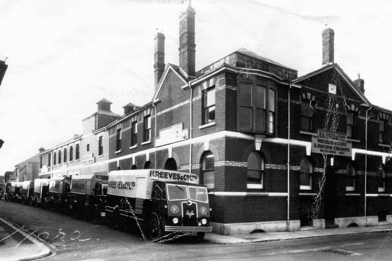Sent in by R.M.Wall of Milford Court, Landport we see the building of Reeves & Co Wholesale Grocers. The building stood in Greetham Street and is another fine Victorian building with tall chimneys demolished in the sixties.