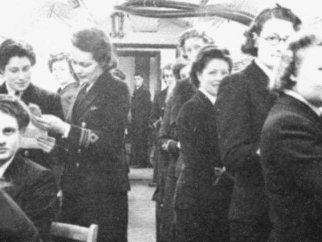 Wrens of the communications branch during the Second World War.