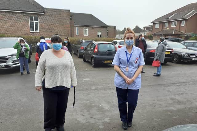 South Africa Lodge Care Home general manager Michelle Marcham (left) and health care assistant Gemma Lee.