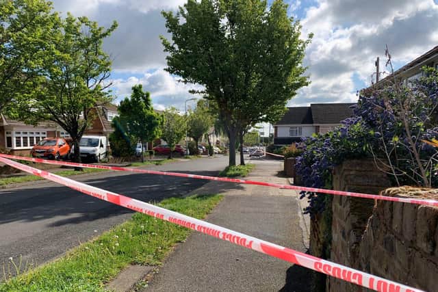 Police at the scene in Kerry Drive, Upminster, East London, where an 11-year-old boy was shot on Friday evening, suffering possibly life-changing injuries. Photo: Tom Pilgrim/PA Wire