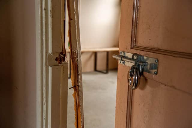 Thieves had stolen the belongings from AFC Eastney players and chairman, John Bradford. Mr Bradford said the changing room door had been 'kicked in'. Picture: Habibur Rahman.