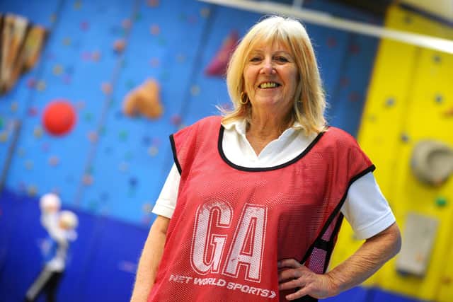 Marlene Jones playing walking netball Picture: U3A