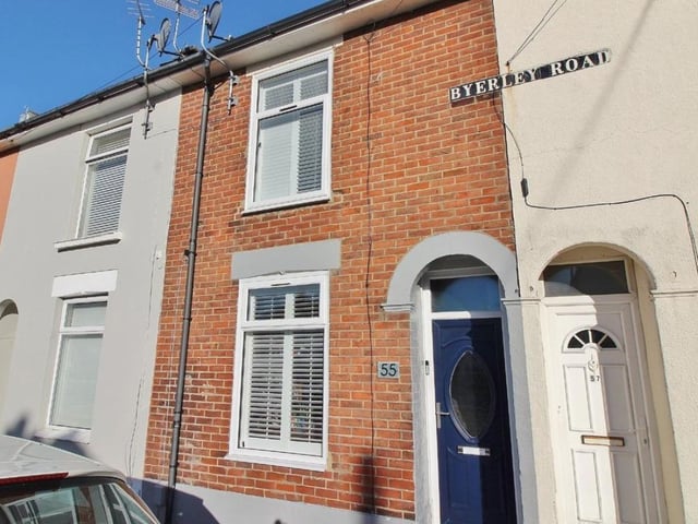 The listing says: "Beautifully presented throughout! Jeffries & Dibbens are excited to offer for sale this two bedroom, mid-terraced property located in Byerley Road, Fratton. Ideal for first time buyers and investors alike, ground floor accommodation comprises two reception rooms, a 12ft modern fitted kitchen with integrated appliances and a WC."