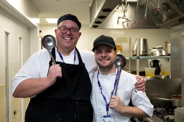 Jim Richardson and Joe Hennigan from the catering team at St Mary’s Hospital