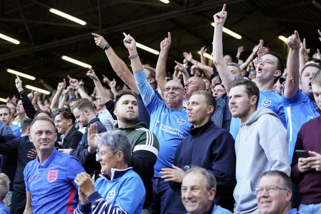 Pompey fans making themselves heard at Charlton