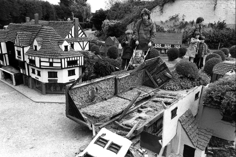 Vandals struck at the Model Village, Southsea  in May 1980. The News PP890