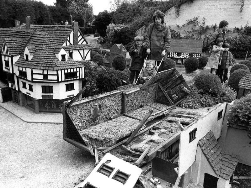 Vandals struck at the Model Village, Southsea  in May 1980. The News PP890