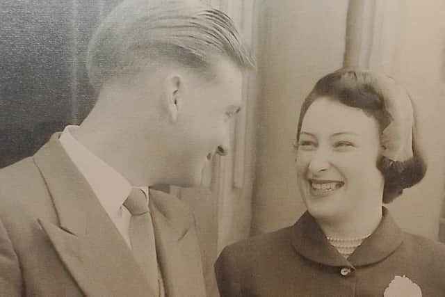 Leonard and Valerie Pauley on their wedding day.