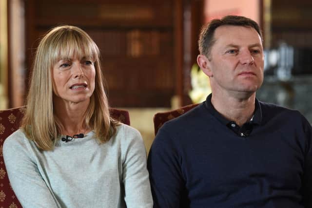 Madeleine McCann's parents, Kate and Gerry McCann, who have lost the latest stage of their legal battle over comments made by retired Portuguese detective Goncalo Amaral. Lawyers for the couple had argued that Portuguese authorities had breached their right to a private and family life in the way the courts there dealt with their libel claims against Mr Amaral. Issue date: Picture: Joe Giddens/PA.