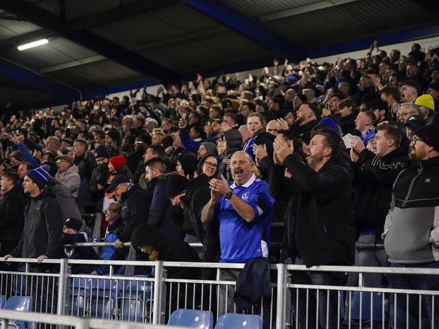 Pompey were cheered on by 19,140 home fans during their 3-1 win against Cambridge United on Tuesday night