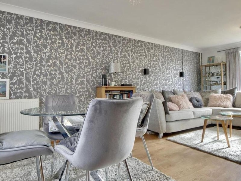 The listing says: "Bernard's are delighted to welcome to the market this three bedroom end of terrace house in the popular location of Copsey Grove, Drayton, Portsmouth."