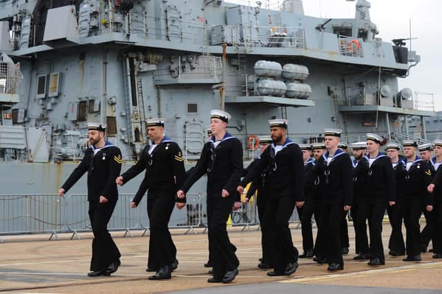 HMS Montrose was decommissioned at Portsmouth Naval Base. Picture: Sarah Standing